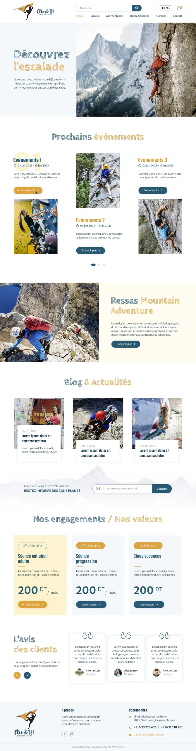 Climbin Accueil